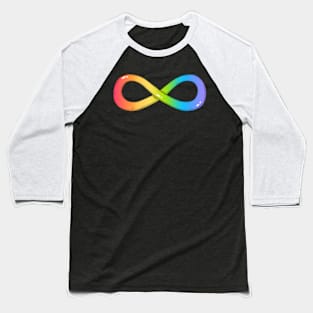 Rainbow Infinity Symbol For Autism Baseball T-Shirt